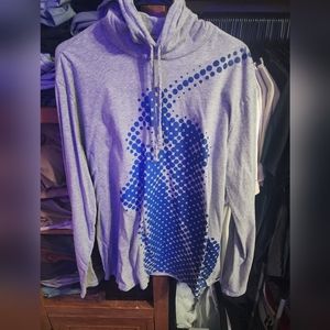 Men's Polo Ralph Lauren Hoodie Size XL Grey/Blue